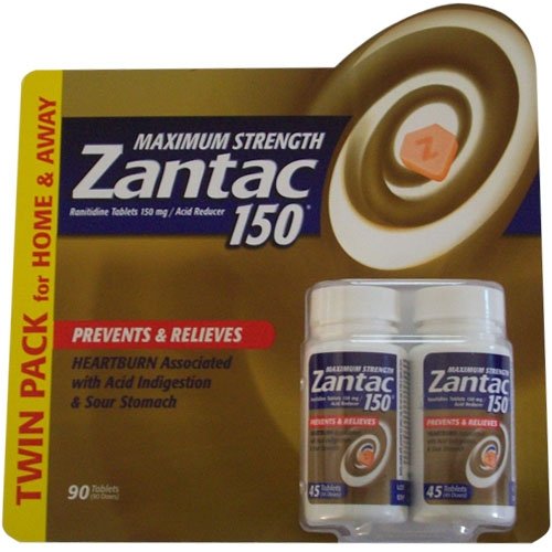 Zantac Maximum Strength 150mg – Twin Pack (90 Tablets)